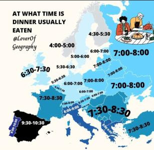 Dinner's time in europe